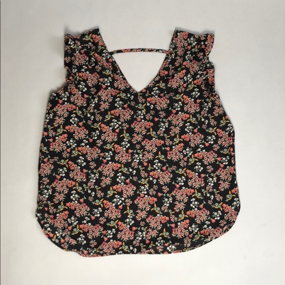 Loft Sheer Floral Print Shirt - Picture 7 of 7